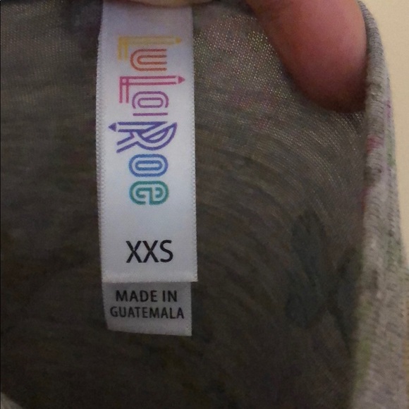 LuLaRoe classic T XXS, grey with butterflies - Picture 2 of 2